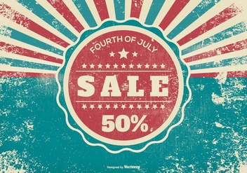 Grunge Fourth of July Sale Illustration - vector gratuit #373711
